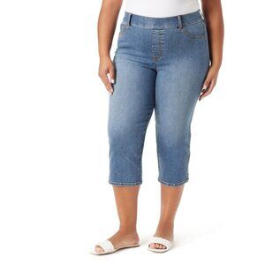 Gloria Vanderbilt Shape Effect Capri Pants Color: Castle Point Plus Size 20W